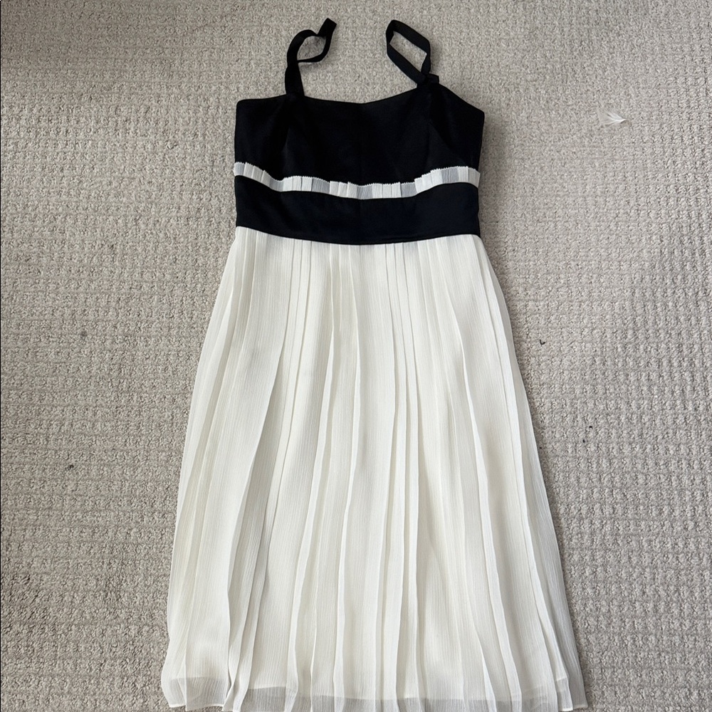 Elegant Black and White Kay Unger Dress